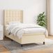 Maison Exclusive - Boxspringbed met matras, crème, 100x200 cm, gestoffeerd