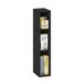 Furinno Fulda 3-laags ruimtebesparende opbergplank, boekenkast, 15 cm breed, zwart hout