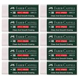 Faber-Castell 188121 - Gum 7081 N PVC-Free, kunststof (10 gummen, wit)