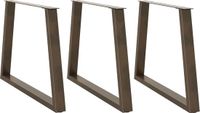 vidaXL Eettafelpoten 3 st V-vormig 100x(72-73,3) cm staal naturel