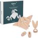 Kaloo Geboorte Geschenkdoos - Baby Cadeau Set Blauw - Knuffeldoek, Bijtring, Slofjes