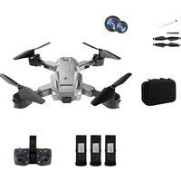 SZSMART Q6 Drone met Dual Camera 4K Hd Quadcopter Opvouwbaar 3 Batterijen Levensduur batterij: 15 Min Grijs