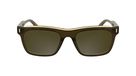 Calvin Klein Zonnebril voor heren CK25506S bruin met effen bruine lens, bruin, één maat