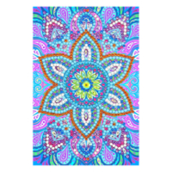 Crystal Art Diamond Painting Card Kit Blue Mandala 10 x 15 cm