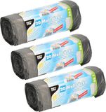 Papstar afvalzakken/vuilniszakken - 60x stuks - 60 liter - zwart