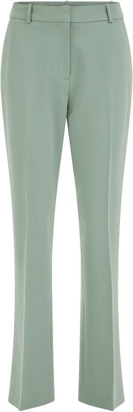 WE Fashion Dames flared pantalon Pastel green