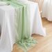 Sans marque Chemin de table en mousseline - Décoration de mariage - Vert clair
