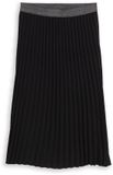 Tom Tailor Plissé midi-rok met glitterdetail - Maat 36 - deep black