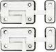 AMIG schuifslot/plaatgrendel - 2x - zamak - 5cm - wit - incl schroeven - deur - raam