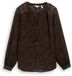 Tom Tailor Chiffon blouse met luipaardprint - Maat 34 - brown black small leo print