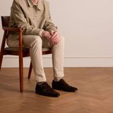 Heritage Heren Bruine Suède Gespschoenen Maat 44