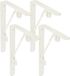 AMIG Support de tablette décoratif - 4x - métal - blanc - H150 x L125 mm - Jusqu'à 145 kg