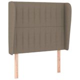 VidaXL Hoofdbord met randen Taupe