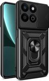 Techsuit Hoesje geschikt voor HONOR 200 Smart/X7c - Camshield Back Cover - Zwart