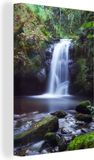 OneMillionCanvasses Canvas Schilderij Waterval - 40x60 cm - Wanddecoratie - Natuur