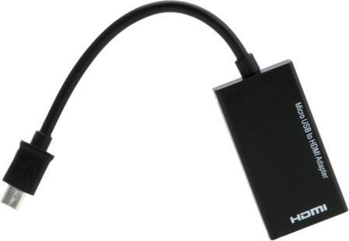 Dolphix USB Micro naar HDMI MHL adapter - 5-pins / zwart - 0,20 meter