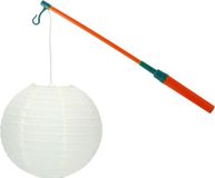 Sans marque Support de lanterne 40 cm - avec lanterne - blanc - D25 cm
