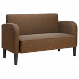 vidaXL Loveseat bank 110 cm kunstleer bruin