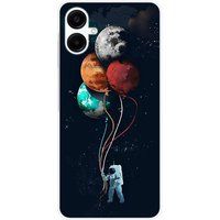 Cosmonaute aux ballons Bedrukt siliconen hoesje compatibel met Samsung Galaxy A06