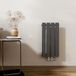 EMKE Antraciet 233W 1-laags Verticale Platte Badkamerradiator Centrale Aansluiting