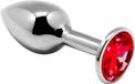 relaxdays Bouchon anal avec bijou rouge Taille M
