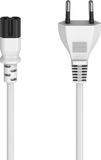 Hama Netsnoer Met Euro-stekker 2-pins Stekker Dubbele Groef/C7 1,5 M Wit
