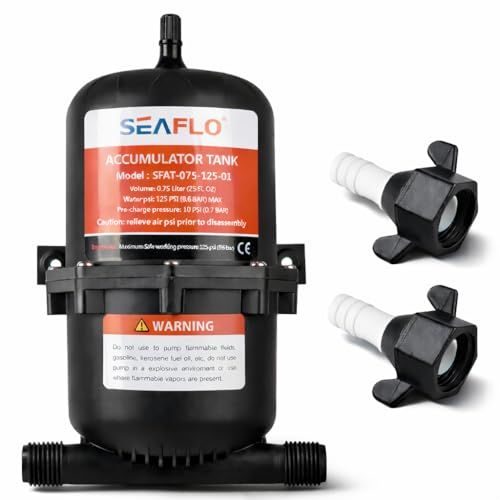 SEAFLO 0,75 / 1,0 liter accumulator onder druk