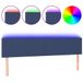 VidaXL Hoofdbord LED 160x5x78/88 cm Stof Blauw