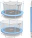 Neo-Sport Poteau de trampoline avec filet extérieur et intérieur 8-15 ft bleu