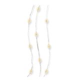 Merkloos / Sans marque Lumineo Draadverlichting - 20 LEDs - warm wit - 95 cm - zilverdraad - kerstverlichting