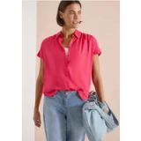 cecil Basic blouse met overhemdkraag in effen kleur