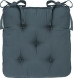 Atmosphera Deluxe Coussin de chaise 40x40x8cm Bleu foncé