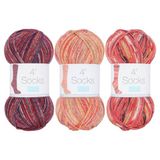 Trimits Sokkenwol 4 Draads 3 x 100g Zelfstrepend Wolmix Multicolor