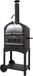 MCW-N15 Grill à charbon de bois, Four à pizza, Poêle à bois, Grille de barbecue, Grille à charbon de bois, Pierre à pizza, Acier laqué haute température noir