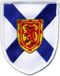 Patchion Wapen van Nova Scotia - Te bevestigen door middel van naaien - Geborduurd embleem/badge/wapen