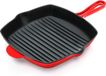NutriChef Grillpan – 28 cm Fonte Skillet-Carré Koekenpan met Druppellip- Geschikt voor Alle Kookplaten- Perfecte Grillstrepen