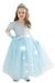 Rubies Prinsessenkostuum met lichtgevende pailletten + blauwe accessoires, 5-6 jaar