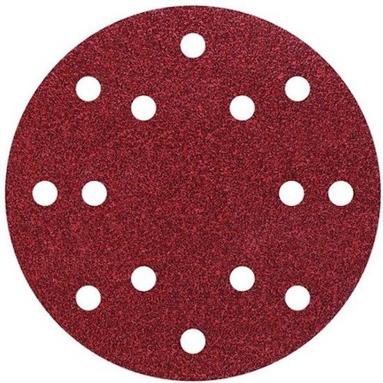 Wolfcraft - 5 klittenbandschijven voor hout/metaal, Ø 150 mm, korrel 120