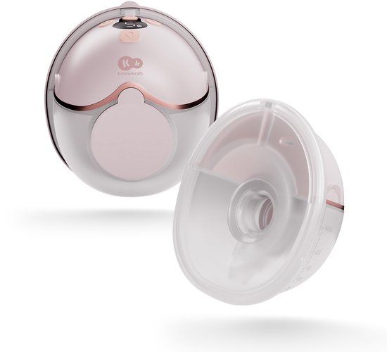 Kinderkraft MAMAFLOW Hands-Free Borstkolf – Elektrische - Draadloos & Zeer Stil – Licht – 160 ml Reservoir – 4 Borstschilden (17–24 mm) - Roze