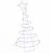 vidaXL - Sapin de Noël LED - silhouette - LOVIISA - 100 - LED's - Blanc froid - 51 x 99 cm