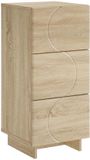 vidaXL Dressoir Sonoma Eiken 33.5 x 34.5 x 75 cm Bewerkt hout