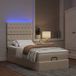 Maison Exclusive - Cadre de lit ottoman avec matelas crème 100x200cm tissu