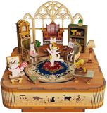 Tonecheer Cat's Family Bouwpakket - Houten 3D Puzzel Muziekdoos