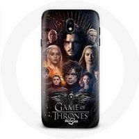 Maniacase Hoesje voor Samsung Galaxy J5 2017 Game of Thrones Seizoen 8 The Iron Throne The Crew Poster Eagle Logo Grijs