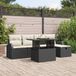 Maison Exclusive - Ensemble de jardin 6 places, ensemble de salon en polyrotin noir