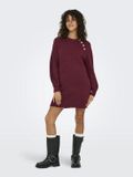 ONLY ONLEMMA LIFE LS BUTTON ONEC DRESS CC KNT Dames M Cabernet