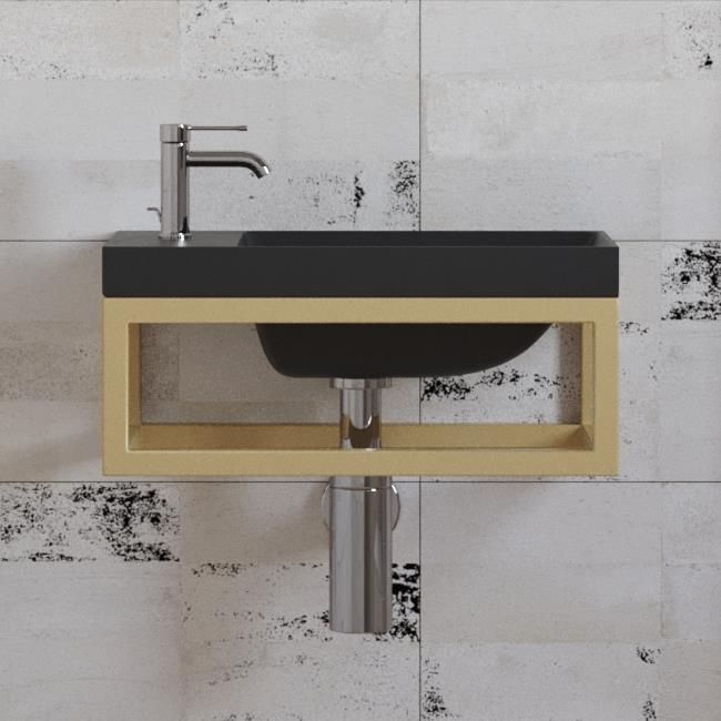 Boss & Wessing Fonteinset boss & wessing paris 40x22 cm met mat zwart fontein mat goud