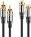 sonero S-AC710-010 audio kabel 1 m RCA Zwart