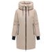 MARIKOO Manteau d'hiver long coupe-vent à capuche pour femme N161
