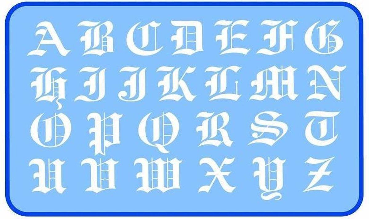 Helix Lettersjabloon old english H28 - 0079252082812